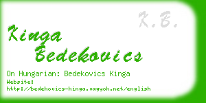 kinga bedekovics business card